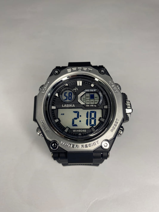 LASIKA W - H9048 Digital Sports Watch – Silver Bezel Edition - Abrish Store
