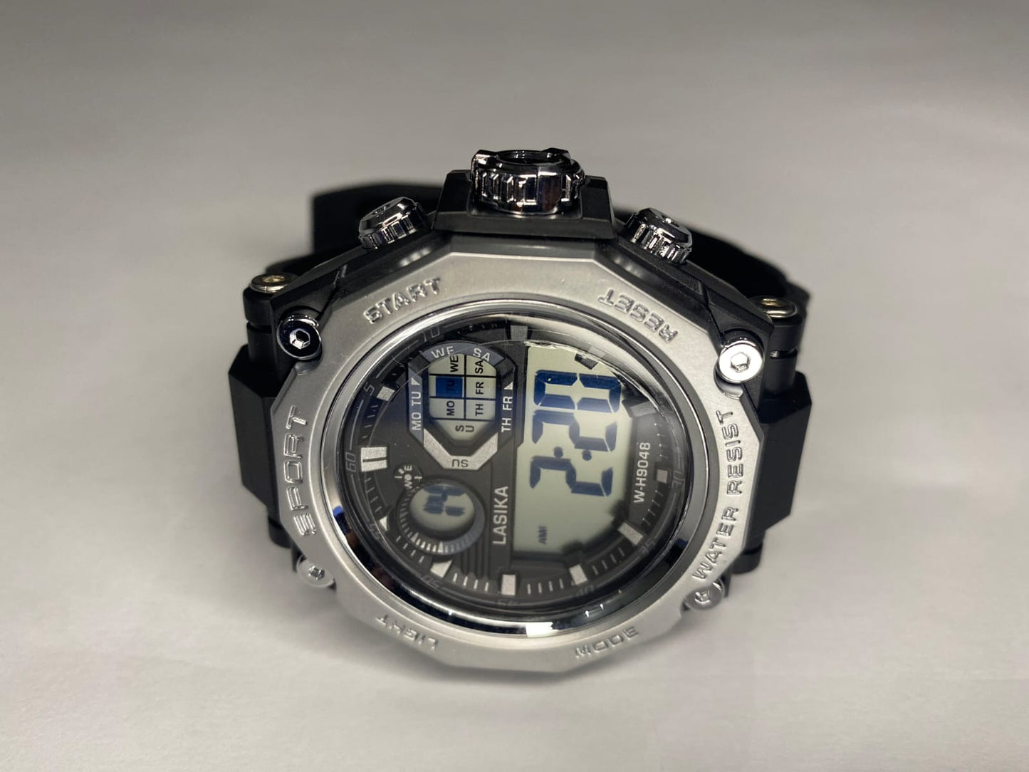 LASIKA W - H9048 Digital Sports Watch – Silver Bezel Edition - Abrish Store