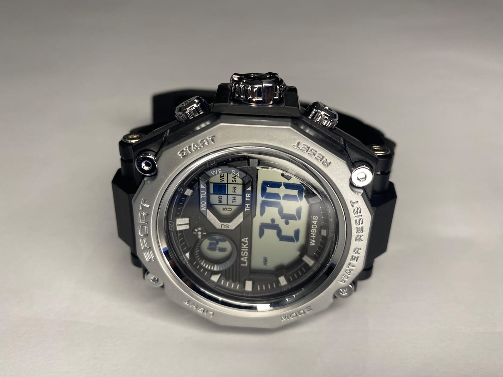 LASIKA W - H9048 Digital Sports Watch – Silver Bezel Edition - Abrish Store