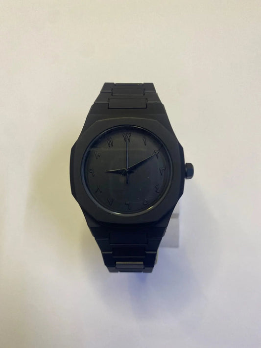 Minimalist Arabic Dial Watch – Black Aura - Abrish Store
