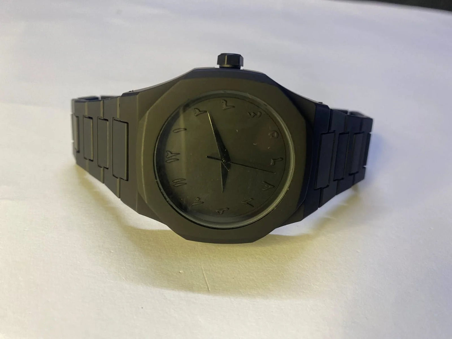 Minimalist Arabic Dial Watch – Black Aura - Abrish Store