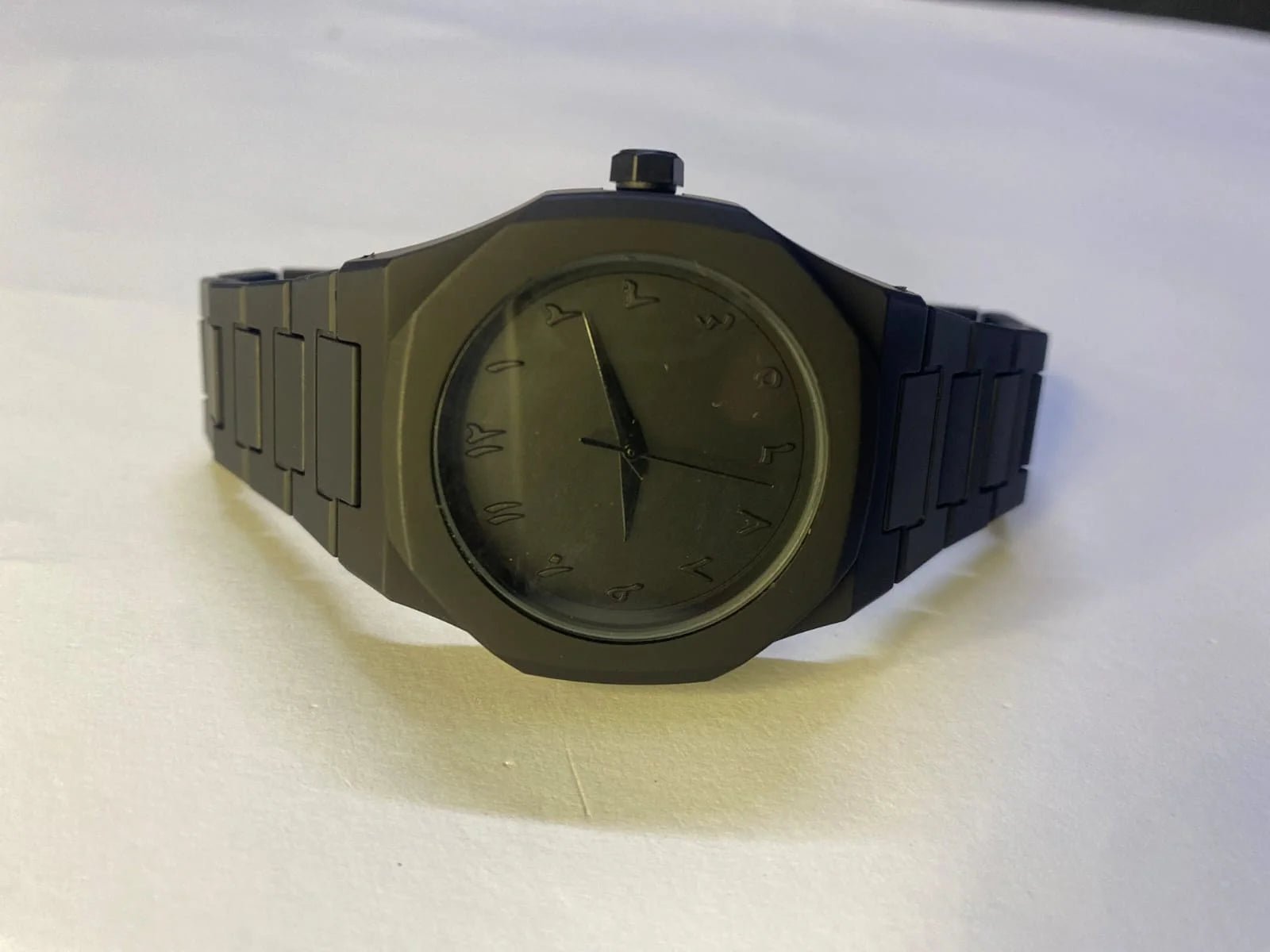 Minimalist Arabic Dial Watch – Black Aura - Abrish Store