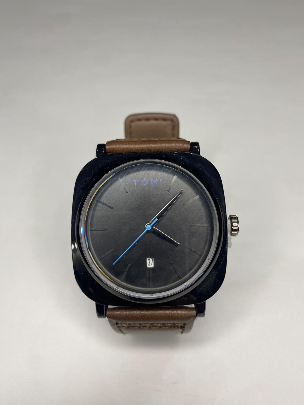 TOMI Vertex Noir – Signature Square Dial Watch for Men - Abrish Store